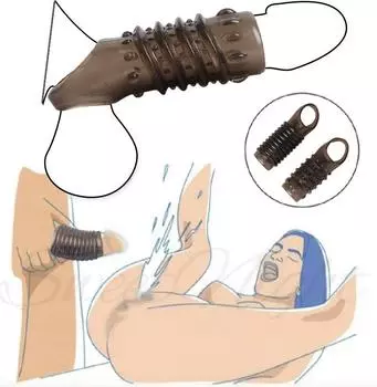 2 шт. многоразовые рукава для увеличения пениса для мужского члена, эрекции, задержки эякуляции, рукава из ТПЭ, секс-игрушки для мужчин AB