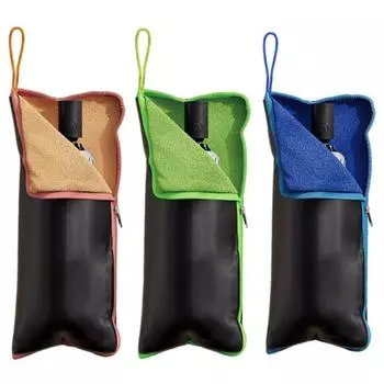 2 шт. многоразовых зонтов, чехол для переноски, портативный чехол для хранения зонтов, салфетка для чистки зонтов на открытом воздухе зелёный