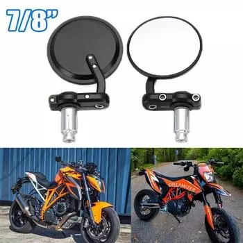 2 шт., модификация мотоцикла, зеркало заднего вида, 22 мм, руль, черный отражатель, зеркала заднего вида, аксессуары pack of 2 чёрный