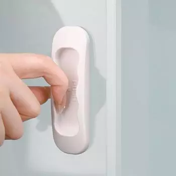 2 шт. Модная фурнитура для дверной ручки из полипропилена, самоклеящаяся дверная ручка, многофункциональная дверная ручка без проколов, кухонная чёрный