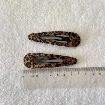 2 шт. Модная ретро заколка-клип с леопардовым принтом для челки, простая темпераментная модная боковая заколка, заколка для непослушных волос, шпилька Size fits all