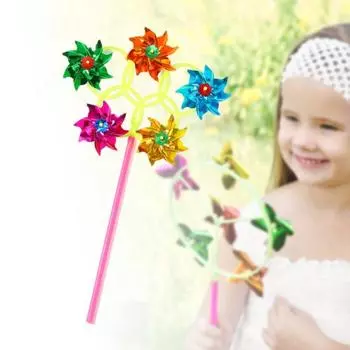 2 шт. модная сверкающая легкая ветряная мельница с пайетками для домашнего сада и двора, декор красочный подарок на день рождения 3