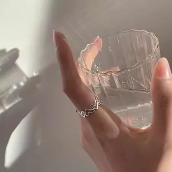 2 шт. модное полое кольцо в форме сердца, индивидуальное геометрическое кольцо, открывающееся кольцо, нишевое кольцо на указательный палец, модные ювелирные изделия, подарочные кольца OneSize