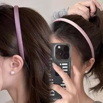 2 шт. Модные 1,2 см Милые Тонкие Однотонные Конфетного Цвета Повязки для Волос Универсальные Ободки для Женщин Девушек Винтажные Резинки для Волос Аксессуары