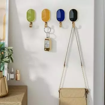 2 шт. модные прочные несущие крючки для хранения водонепроницаемые настенные дверные самоклеящиеся крючки для вешалок домашний крючок чёрный