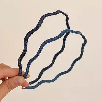 2 шт. Модные узкие джинсовые винтажные повязки на голову Ретро повязки на голову для женщин девушек Легко сочетающиеся резинки для волос Обруч Аксессуары