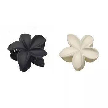 2 шт. Модные заколки для волос в виде цветка для женщин, большие зажимы для волос, крабы, матовые зажимы-акулы для хвостика, головной убор, аксессуары для волос
