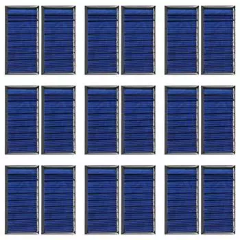 2 шт. Модуль солнечной батареи 5 В 50 мА Поликристаллический силиконовый солнечная панель зарядное устройство QDE