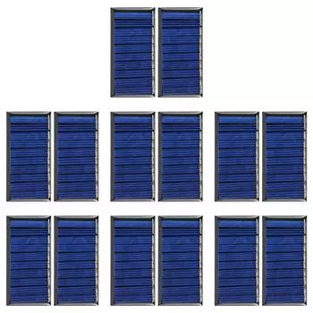 2 шт. Модуль солнечной батареи 5 В 50 мА Поликристаллический силиконовый солнечная панель зарядное устройство