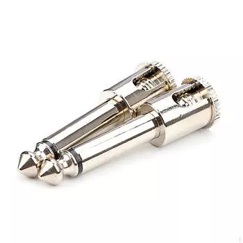 2 шт. моно штекер паяный тип 6,3 мм насадки DIY сверхпрочный TS аудио штекерный разъем для