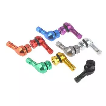 2 шт. мотоцикл с ЧПУ, угол 90 градусов, колесо, стержень шины, бескамерный клапан, алюминий красный