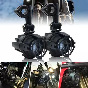 2 шт. мотоциклетные фары, светодиодные противотуманные фары, защитные ограждения с жгутом проводов для BMW R1200GS F800GS чёрный