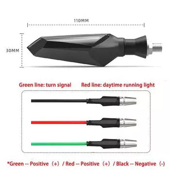 2 шт. мотоциклетные плавные указатели поворота супер яркие двухсторонние светодиодные указатели поворота и дневные ходовые огни 12 В для мото