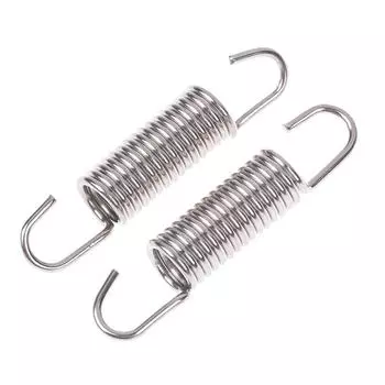 2 шт. мотоциклетные пружинные крючки из нержавеющей стали мотоциклетные модифицированные выхлопные пружины тяга язычок с крючком аксессуары для двигателя серебряный