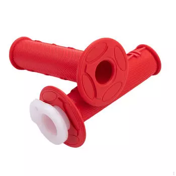 2 шт. мотоциклетные ручки для бездорожья, противоскользящие, легко устанавливаются для 7/8 дюймов красный