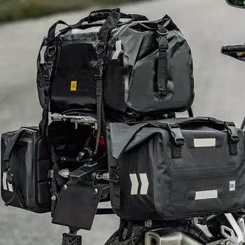 2 шт., мотоциклетные седельные сумки 30 л, водонепроницаемая универсальная боковая сумка для мотоцикла, большая вместимость, боковая сумка для хранения седла, сумка для багажа синий