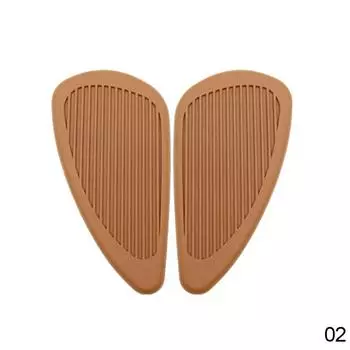 2 шт., мотоциклетный бак, наколенник, Ретро газовый топливный бак, резиновые наклейки, защитная накладка, оболочка, классическая часть коричневый