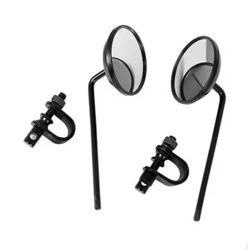 2 шт. Мотоциклетный руль Зеркала заднего вида Круглые боковые Прочные запасные части Удлинитель стержня Black