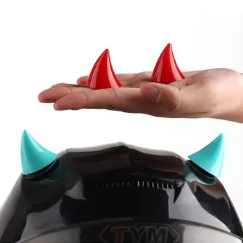 2 шт., мотоциклетный шлем, милый угловой резиновый рожок, украшение для мотокросса, анфас, внедорожный шлем, украшение, мото автомобильные аксессуары оранжевый