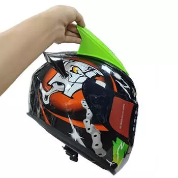 2 шт. мотоциклетный шлем рог мотокросс гоночный ирокез рога полное лицо рог палка украшение чёрный