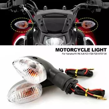 2 шт. мотоциклетный указатель поворота лампа индикатор для YAMAHA YZF R1 R6 R125 R25 R3 FZ-6N XJ6 передний задний поворотник Blub универсальный серый