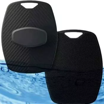 2 шт. Мягкая отшелушивающая щетка для душа, ручная силиконовая щетка для тела для женщин/мужчин/детей серый/чёрный