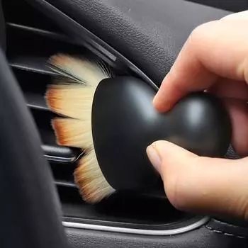 2 шт., мягкая щетка для чистки вентиляционных отверстий автомобиля с корпусом, инструмент для чистки салона автомобиля, искусственная щетка для чистки щелей автомобиля, детализация автомобиля