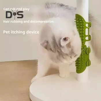 2 шт., мягкая силиконовая расческа для щекотки домашних животных, средство для снятия зуда, массажная расческа, инструмент для самостоятельного ухода за грумером, щетка для кошачьего угла белый