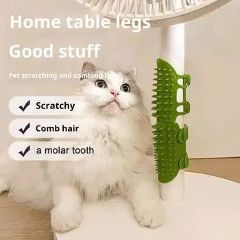 2 шт., мягкая силиконовая расческа для щекотки домашних животных, средство для снятия зуда, массажная расческа, инструмент для самостоятельного ухода за грумером, щетка для кошачьего угла белый