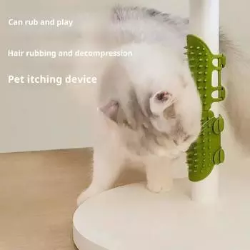 2 шт., мягкая силиконовая расческа для щекотки домашних животных, средство для снятия зуда, массажная расческа, инструмент для самостоятельного ухода за грумером, щетка для кошачьего угла белый