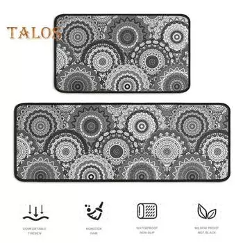 2 шт. мягкий коврик анти-усталость коврик износостойкий нескользящий дизайн водонепроницаемый легко моющийся напольный коврик уголок ковер украшение S