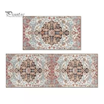 2 шт. мягкий коврик анти-усталость коврик износостойкий нескользящий дизайн водонепроницаемый легко моющийся напольный коврик уголок ковер украшение S