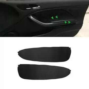 2 шт., мягкий кожаный чехол на подлокотник передней двери для BMW 3 серии E46 1998-2006 гг., подлокотник двери автомобиля, крышка панели, защитная накладка для кожи чёрный
