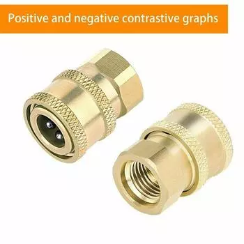 2 шт. Муфта для мойки высокого давления, латунные фитинги 1/4 дюйма, быстрое соединение с внутренней резьбой