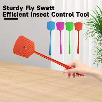2 шт. мухобойки с утолщенной длинной ручкой, гибкая, высокая прочность, полая сетка, широкая головка, защита от трещин, инструмент для защиты от комаров в помещении и на открытом воздухе