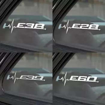 2 шт. мультимодельные наклейки и наклейки на окна автомобиля, наклейки на кузов автомобиля, наклейки на капот двигателя для Bmw E60 E61 E46 E39 E91, аксессуары E28 белый