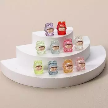 2 шт. мультяшная креативная светящаяся мини-кукла, фигурка, микропейзаж, украшение для дома, милые миниатюры, аксессуары для салона автомобиля, подарки