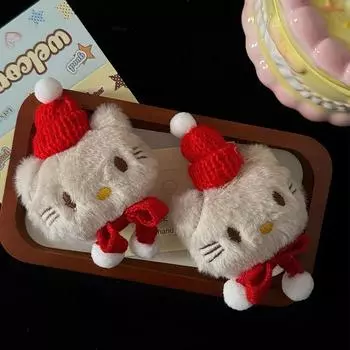 2 шт. мультяшная милая резинка для волос Kt Cat для женщин и девочек, милые кавайные заколки для волос, универсальные аксессуары для волос, подарки