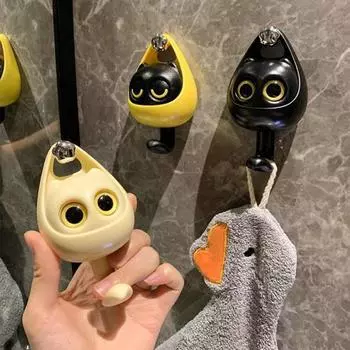 2 шт. Мультяшные настенные крючки, очаровательный внешний вид, прочные несущие самоклеящиеся крючки для одежды, вешалки для автомобильных ключей розовый