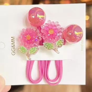 2 шт. Мультяшные ячменные лебеди для девочек, милые эластичные резинки для волос, детские принцессные аксессуары для волос, детские резинки для волос, детские головные уборы