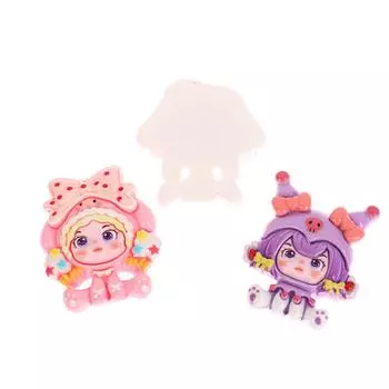 2 шт. Мультяшные яркие аксессуары для лица ручной работы заколка для волос чехол для телефона головной убор игрушка