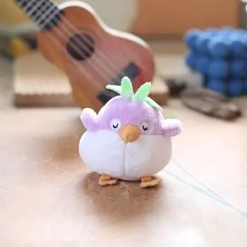 2 шт. мультяшный автомобильный брелок с животными, мягкая кукла, плюшевая цепочка для ключей с птицами, украшение для брелока розовый/зелёный