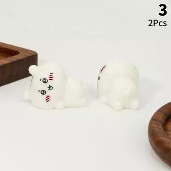 2 шт. мультяшный Чиикава Дзиикава микро ландшафтная фигурка украшение уличная светящаяся миниатюрная статуэтка в горшке мини садовый аксессуар