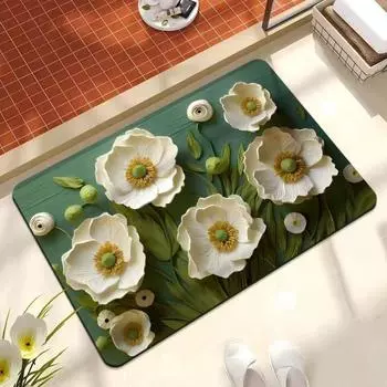 2 шт. мультяшный коврик для ванной комнаты с диатомовой грязью, впитывающий коврик для пола, легко смываемый, быстросохнущий коврик для пола 40*60cm