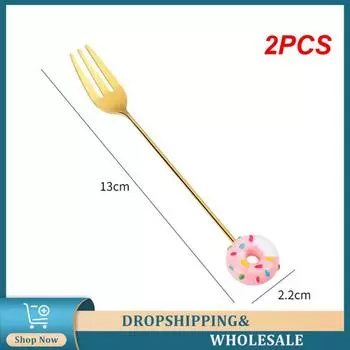 2 шт. мультяшный круглый и гладкий креативный дизайн ложка вилка востребованный 430 нержавеющая сталь бестселлер прочный набор столовых приборов для дома
