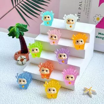 2 шт. мультяшный милый светящийся ягненок микро пейзаж фигурка миниатюрная статуэтка креативный сделай сам украшение для дома аксессуары подарки