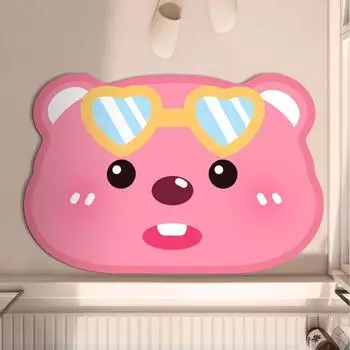 2 шт. мультяшный рубиновый диатомовый грязевой коврик для пола туалет водопоглощающий нескользящий коврик для ног входная дверь коврик 40*60cm