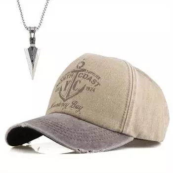 2 шт. Мужская и женская бейсбольная кепка с подвеской на ожерелье, напечатанная кепка с утиным язычком, классное ожерелье из сплава с подвеской в виде стрелы, модная спортивная кепка для отдыха и солнца для пары вино красного