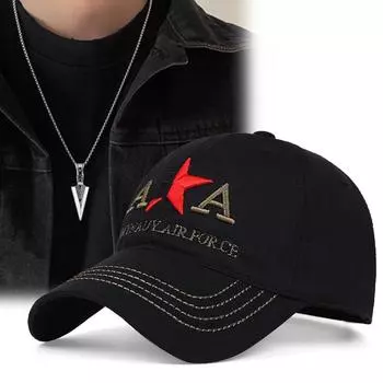 2 шт. Мужская и женская бейсболка с вышивкой, модная, для отдыха, сотня подходящих друг к другу солнцезащитных кепок, кепка с утиным язычком, ожерелье со стрелой, комплект для занятий спортом на открытом воздухе, кепка для пары чёрный