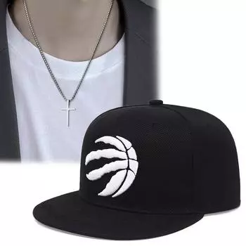 2 шт. Мужская и женская хип-хоп вышивка кепка с плоскими полями купольная мода для отдыха сотня парных шляп крест кулон ожерелье пара спортивная бейсболка чёрный
